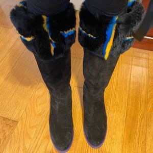 Marino Fabiani black suede boots ! Size 7